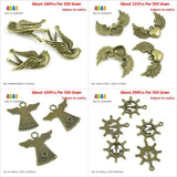 Jewelry Making Charms Swallows Angel Wings Love Heart Anchor Rudder