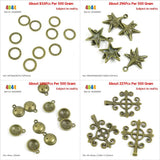 Mixed Charms for Jewelry Making - Love Dream Hope Star Wings Smiley Flower Cross