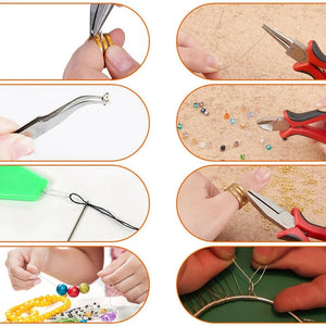 DIY Jewelry Making Tool Kit Pliers Set Bracelet Necklace Materials
