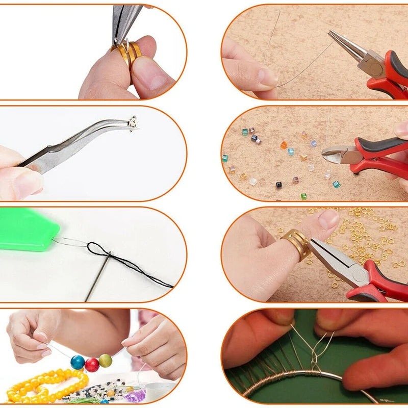 DIY Jewelry Making Tool Kit Pliers Set Bracelet Necklace Materials
