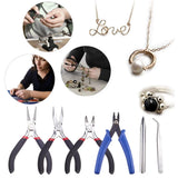DIY Jewelry Making Tool Set with Crimp Beads, Earring Hooks, Beading Tweezers