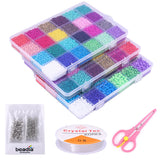 DIY Jewelry Making Kit with Alphabet Letter Beads and Crystal Glass Seed Beads