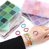 DIY Jewelry Making Kit with 2mm Glass Seed Beads and Czech Charms