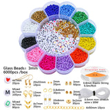 DIY Jewelry Making Kit with Beads, Letters, Hooks, Chain, String, Clasp & Box