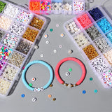 Polymer Clay Spacer Beads Letter Charm Box Set Gift Bracelet Supply
