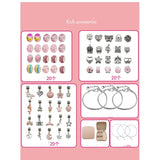 Charm Bracelet Necklace DIY Kit for Girls