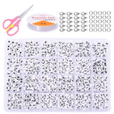 DIY Jewelry Making Kit Czech Glass Seed Beads Alphabet Letters Lobster Clasps