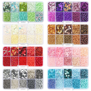 Czech Glass Beads Jewelry Making Kit with Alphabet Set