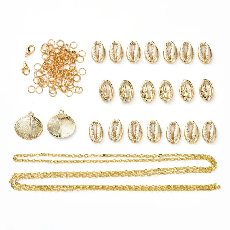 DIY Cowrie Shell Jewelry Making Kit with Accessories