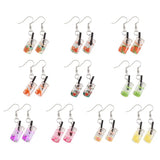 DIY Dangle Earring Making Kit with Glass Bottle Pendants Iron Keychain Ring