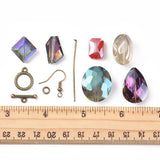 DIY Earring Making Kit with Crystal Glass Beads