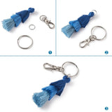 DIY Keychain Set with Tassel Pendant and Clasps