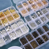 Jewelry Making Kit Lobster Clasp Open Jump Rings End Crimps Beads Box Set