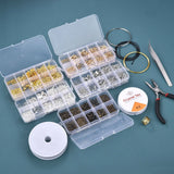 Jewelry Making Kit Lobster Clasp Open Jump Rings End Crimps Beads Box Set