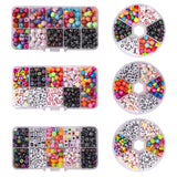 DIY Jewelry Making Kit Set 6mm Letter Beads Square Mixed Alphabet Beads