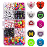 DIY Jewelry Making Kit Set 6mm Letter Beads Square Mixed Alphabet Beads