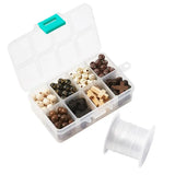 DIY Jewelry Making Kit with Wood and Acrylic Beads, Cross Thread