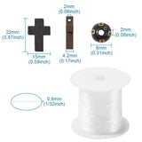 DIY Jewelry Making Kit with Wood and Acrylic Beads, Cross Thread
