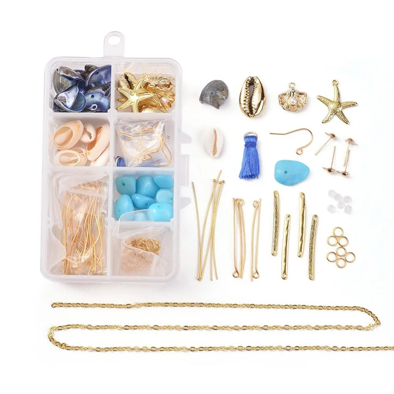DIY Jewelry Making Kit with Pearlized Glass Beads
