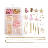 DIY Jewelry Making Kit with Pearlized Glass Beads