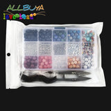 DIY Jewelry Making Kit with Natural Stone Beads in Storage Box