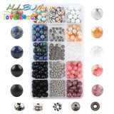 DIY Jewelry Making Kit with Natural Stone Beads in Storage Box