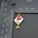 Plated Double Layer Heart I Do Stamp Enamel Charms for Jewelry Making