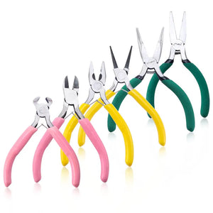 Jewelry Making Pliers Set - Round, Needle, Bent, Chain Nose Pliers for Crafts