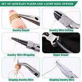 Jewelry Making Pliers Set - Round, Needle, Bent, Chain Nose Pliers for Crafts