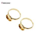 14K Plated Ring Settings for DIY Women Ring Making