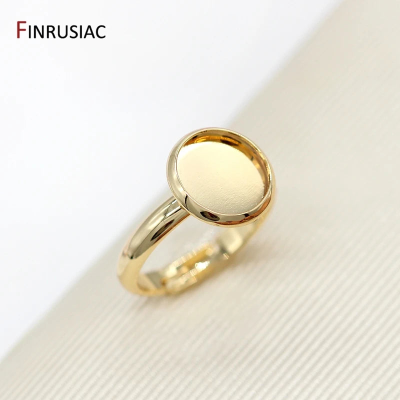 14K Plated Ring Settings for DIY Women Ring Making