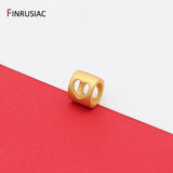 Alphabet Beads Plated Hollow Pendants For Jewelry Making