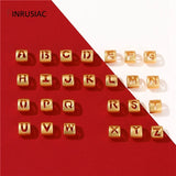 Alphabet Beads Plated Hollow Pendants For Jewelry Making