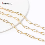 14K Plated Brass Cuban Chain 4mm*9.5mm for DIY Necklace
