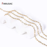14K Plated Brass Cuban Chain 4mm*9.5mm for DIY Necklace