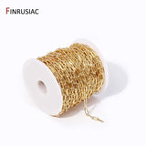 14K Plated Brass Cuban Chain 4mm*9.5mm for DIY Necklace