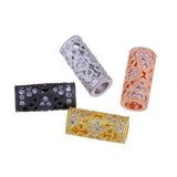 Copper Micro Pave Zircon CZ Spacers Curved Tube Beads DIY Jewelry