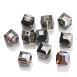 Crystal Glass Square Bead 4/6/8/10mm DIY Jewelry Making Supplies