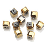 Crystal Glass Square Bead 4/6/8/10mm DIY Jewelry Making Supplies