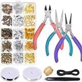 DIY Jewelry Making Supplies Kit with Ear Hook Lap & Lobster Clasp