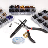 Wooden Bead Jewelry Making Kit Accessories Set for DIY Necklace Bracelets