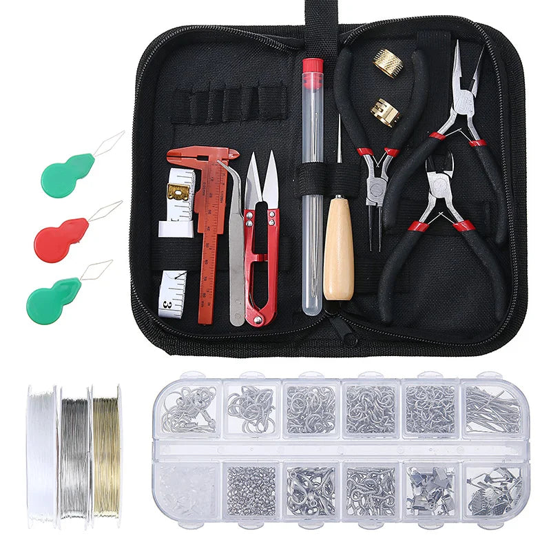 Jewelry Making Supplies Kit Tools Wires Findings for Repair and Beading
