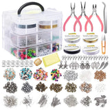 Jewelry Making Supplies Kit: Beads Charms Findings Wire Pliers - DIY Accessories