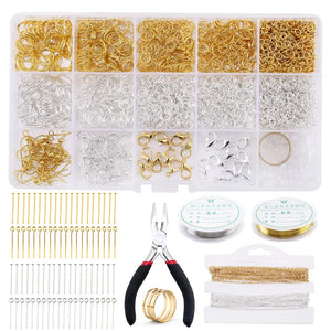 Jewelry Making Supplies Kit with Tools Earring Hooks Necklace Chains
