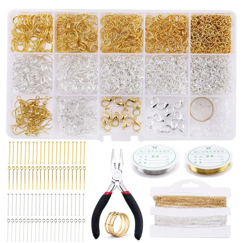 Jewelry Making Supplies Kit with Tools Earring Hooks Necklace Chains