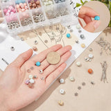 Glass Bead Jewelry Making Kit with Elastic Thread and Scissors