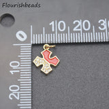 Nickel Plated Metal Bracelet Charms 20pcs