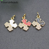 Nickel Plated Metal Bracelet Charms 20pcs