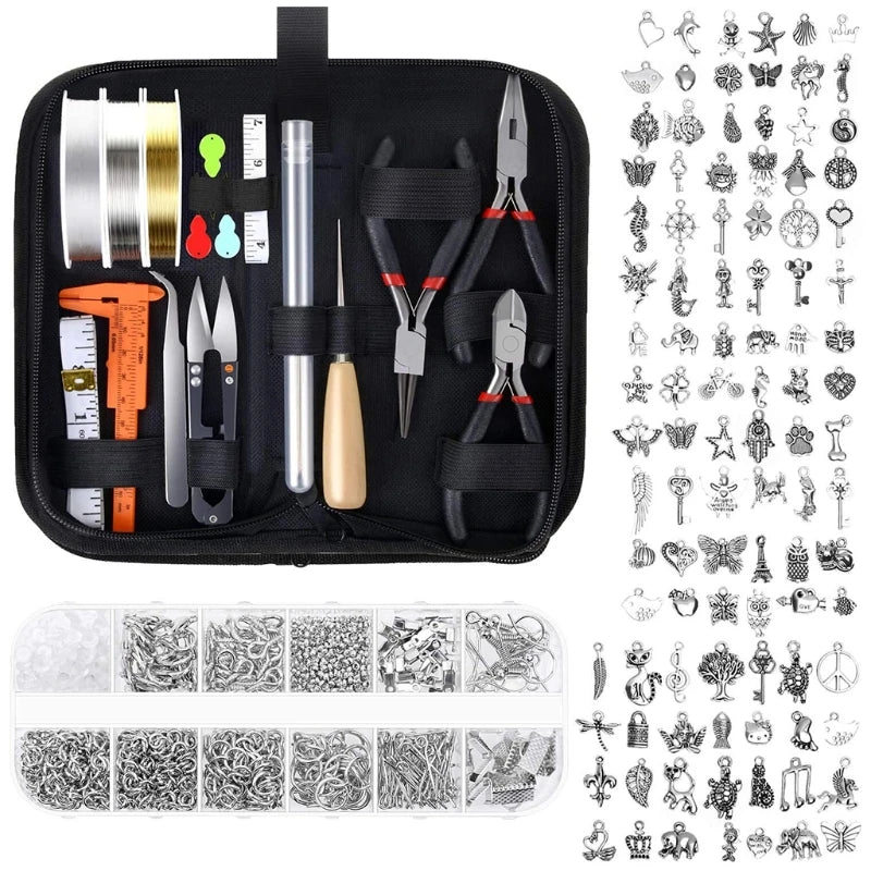 Jewelry Making Supplies Set with Wires Findings Kit