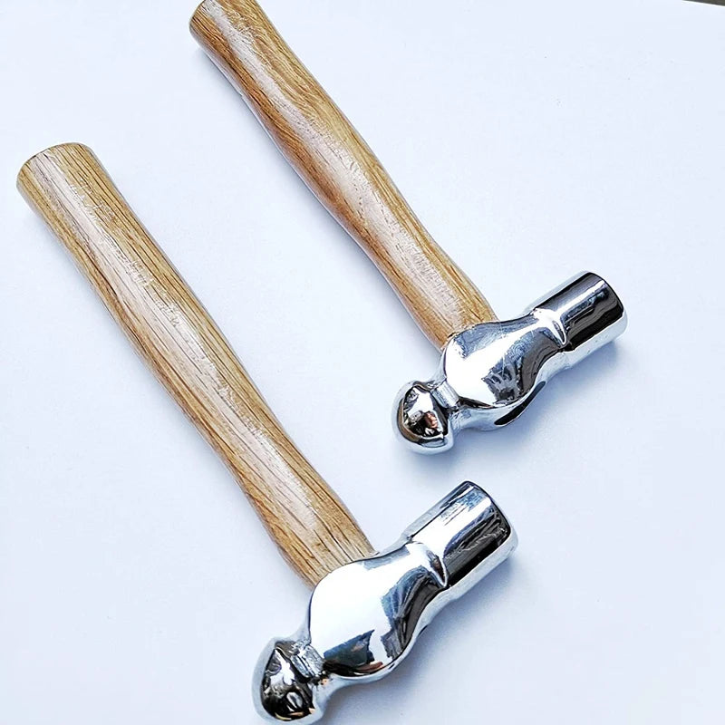 6 Inch Mini Ball Peen and Chasing Hammer Set for Jewelry Making 2Pcs